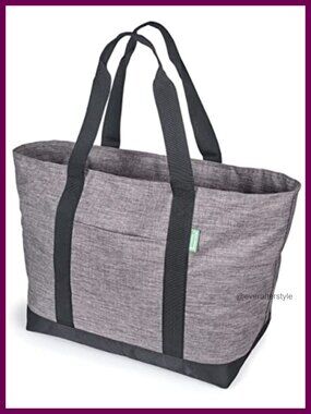 Water-Resistant 600D Oxford Extra Large Tote Bag Zipper Travel Work